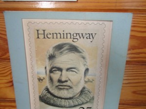 A stamp of Ernest Hemingway