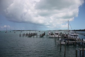 Our view from the yacht club.  Tut, tut, it looks like rain!
