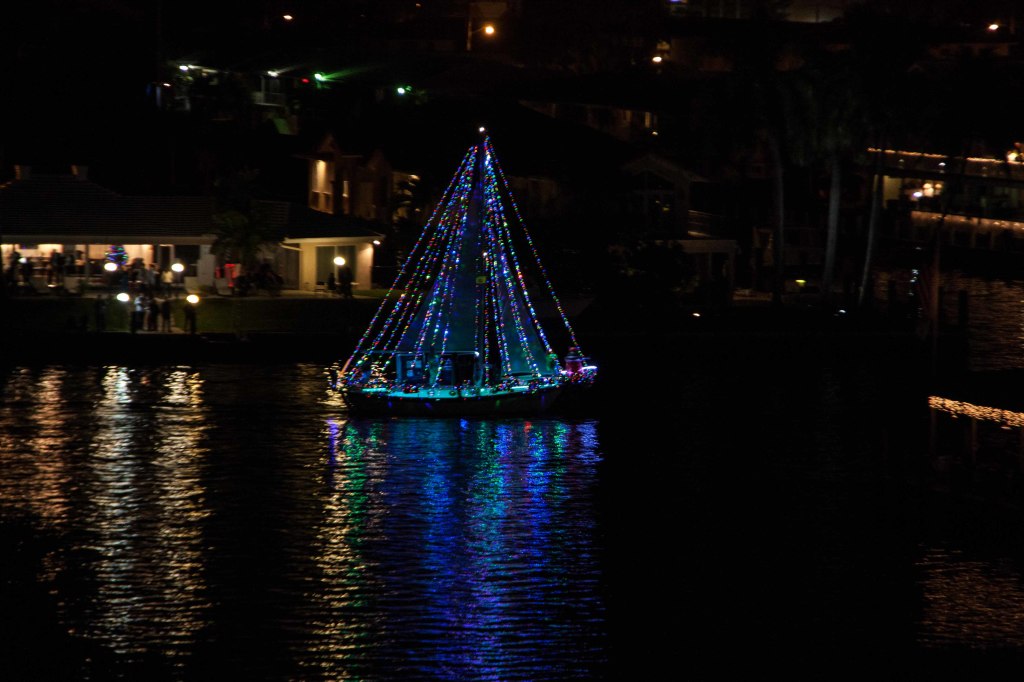 One of maybe two sailboats in the parade.