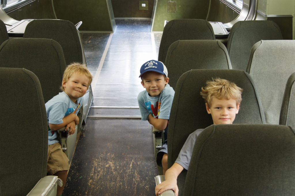 The boys in the passenger train from the 50s.