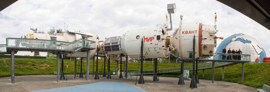 A reconstruction of part of the MIR space station.