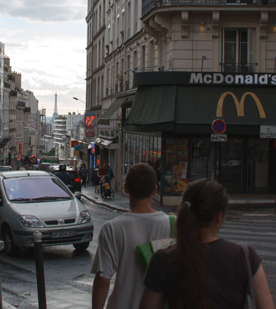 Walking the streets of Paris. Yes, we also visited McDonald's.