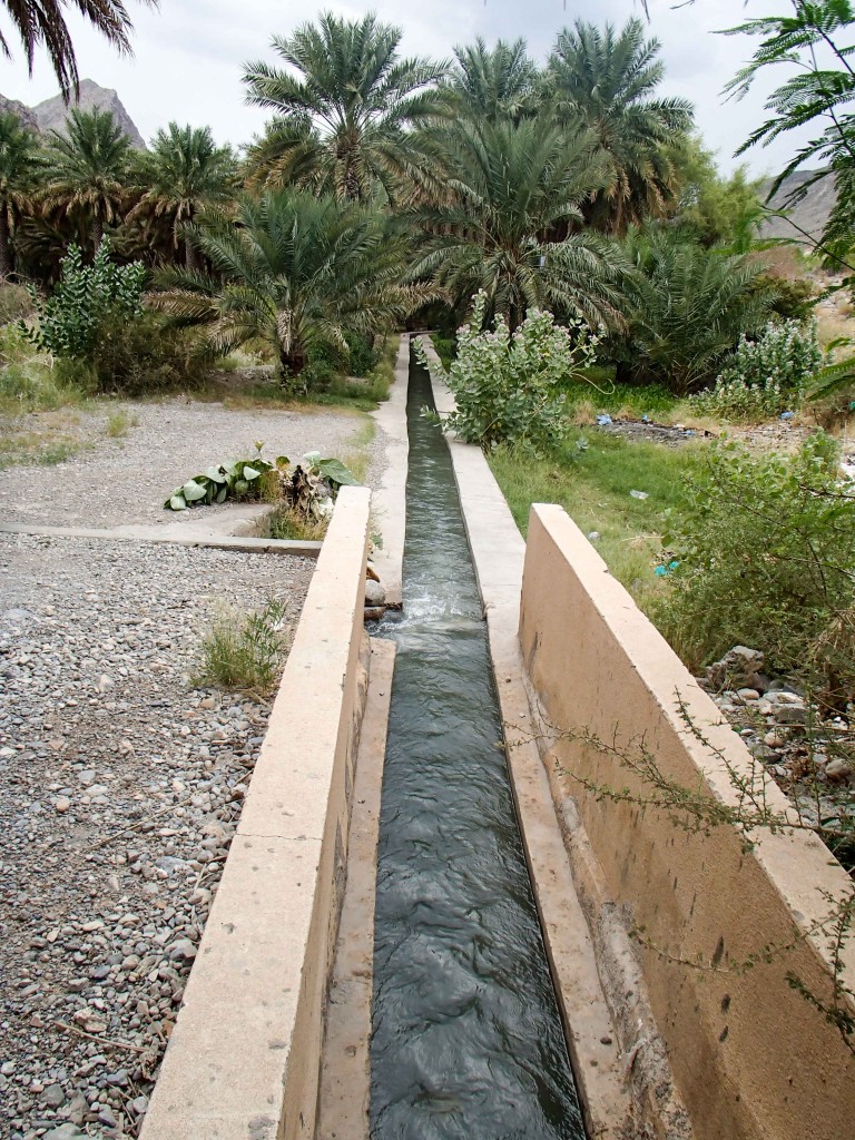A falaj that helps funnel water through all of Oman to irrigate the country.